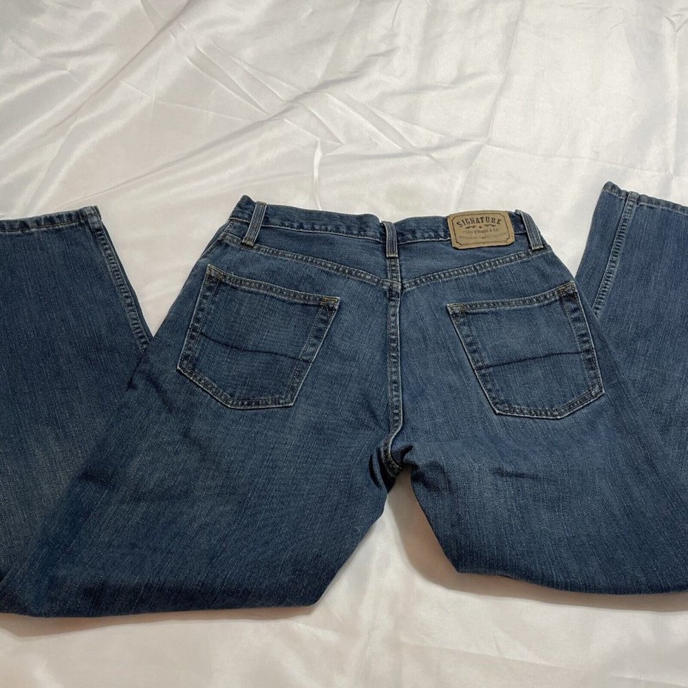 LEVI'S Signature MEN’S STRAIGHT FIT Denim Blue JEAN Pants SIZE 30 X 30 - Picture 8 of 9